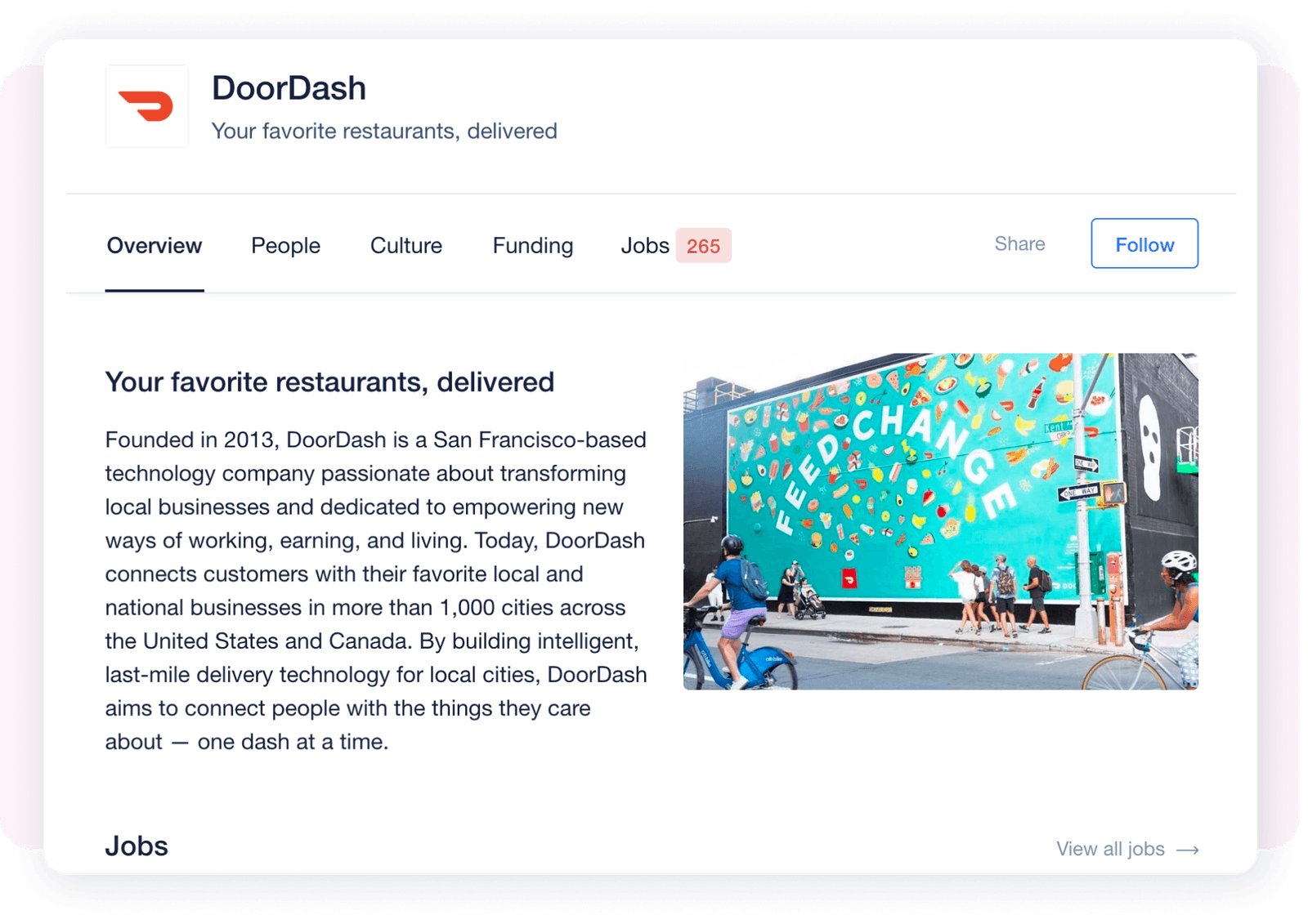 Company profile preview