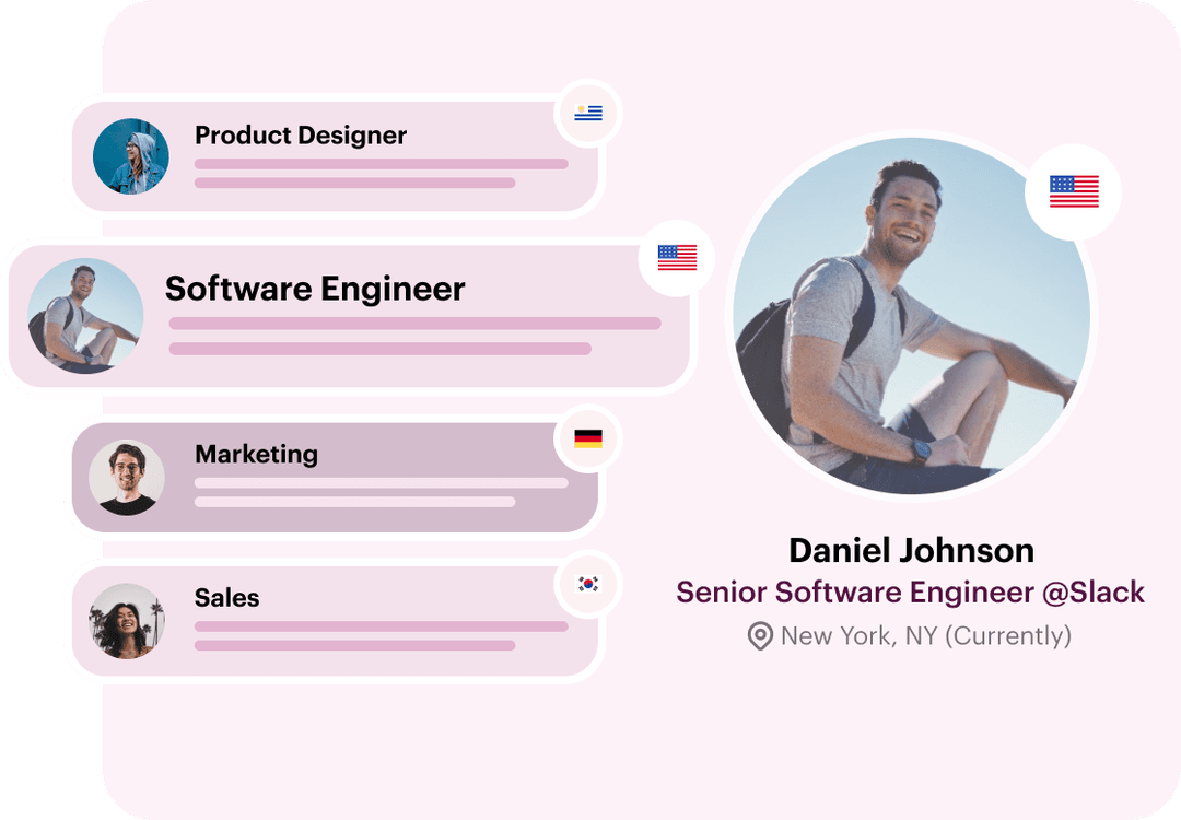 Talent pool interface